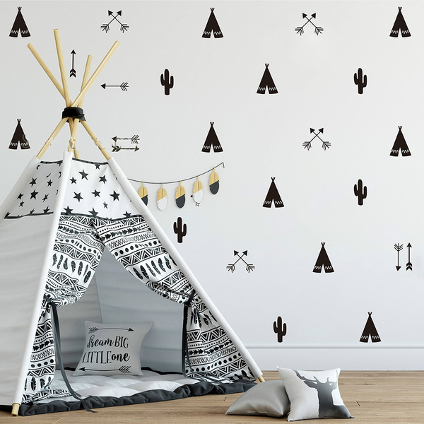 Free P&P Tribal Arrows and Cactus Shaped Wall Stickers UK seller Teepee 