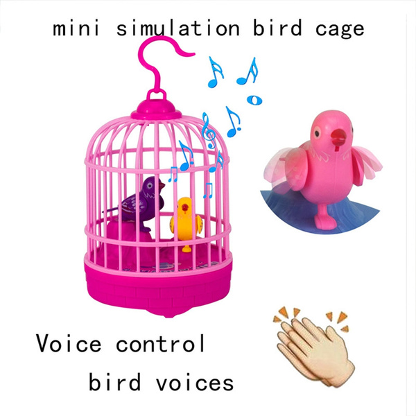 singing bird toy in cage