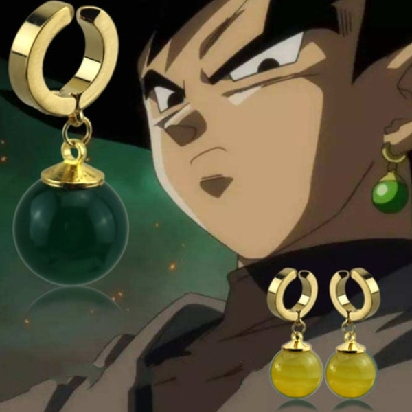 Super Dragon Ball Z Vegetto Potara Black Goku Zamasu Anime Cosplay Earrings