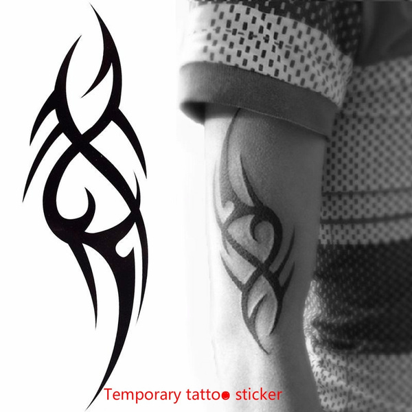 1pcs The mysterious figure lage temporary tattoo sticker for men women  waterproof tattoo paper transfer fake tattoo for party photo body makeup