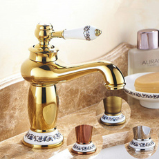 bathroomfaucet, goldplated, Faucets, tap