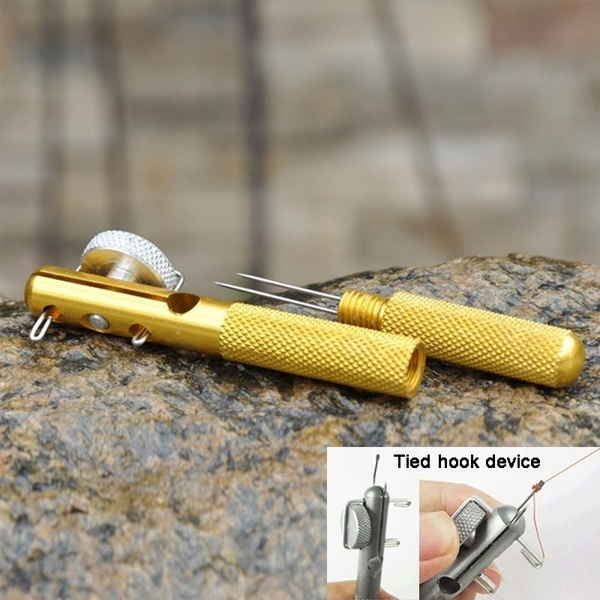 Aluminum Fishing Line Hook Tier Knotter Needle Knots Tie Device Outdoor
