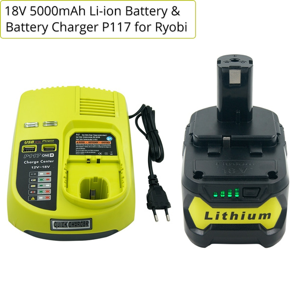 Battery Charger Set 18V 5000mAH Lithium Rechargeable Battery