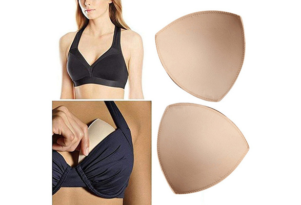 1Pair Women Removable Sponge Bra Pad Insert For Sports Bra Bikini