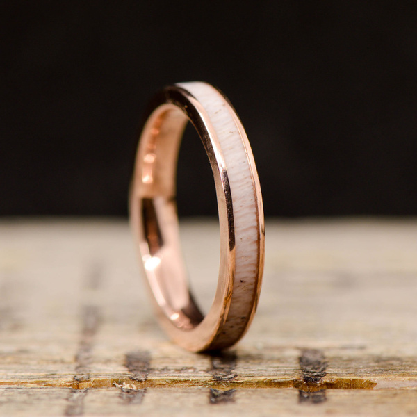 Rose gold sale antler ring