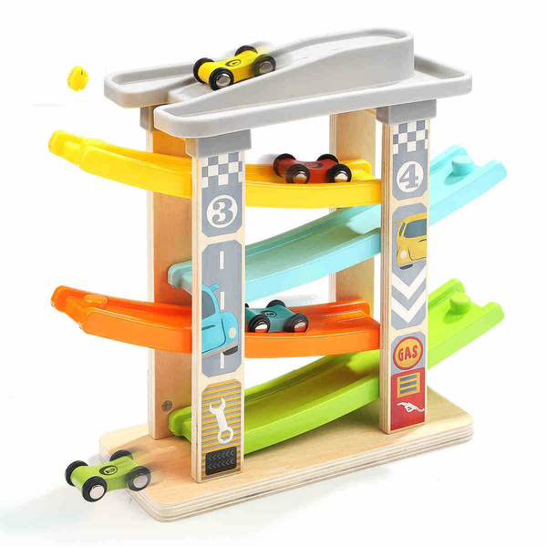 Gifts Wooden Race Track Car Ramp Racer, Wooden Race Track Car Ramp Racer