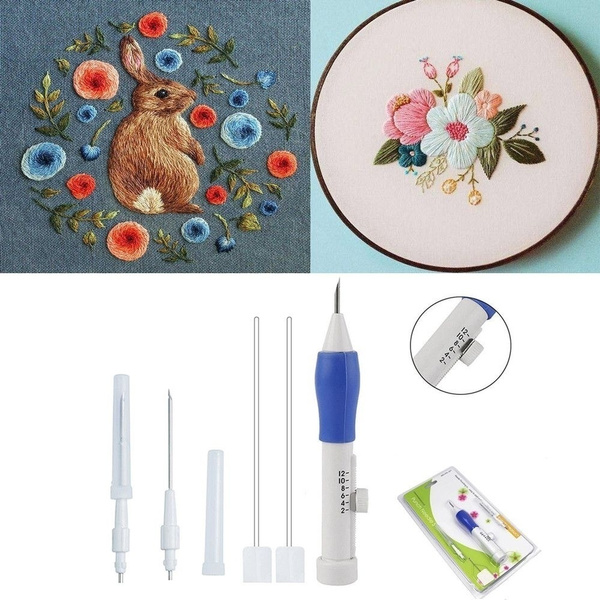 Embroidery Punch Craft Needle Kit Sewing Stitch Knitting Needle Pen Sewing Tools Embroidery Punch Craft Needle Kit Sewing Stitch Knitting Needle Pen Sewing Tools