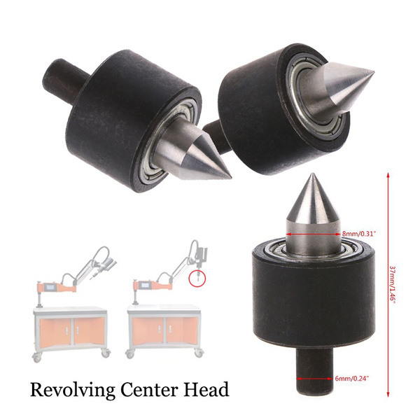 6mm Revolving Center Head Live Centre HeadsShank For Lathe Machine 