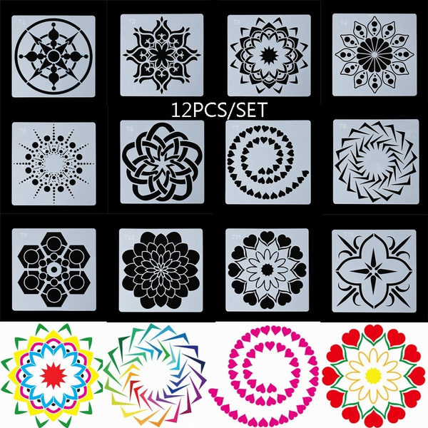 Mandala Stencils Drawing Painting Template Craft Stencil, Diy