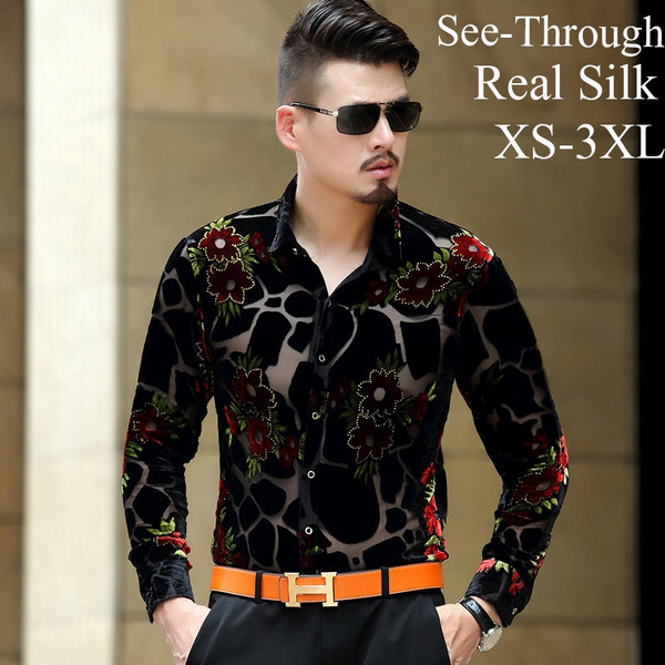 Silk hotsell flower shirt