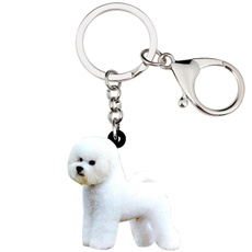 pursekeychain, dogjewelry, keychainsforwomen, bichondogkeyring