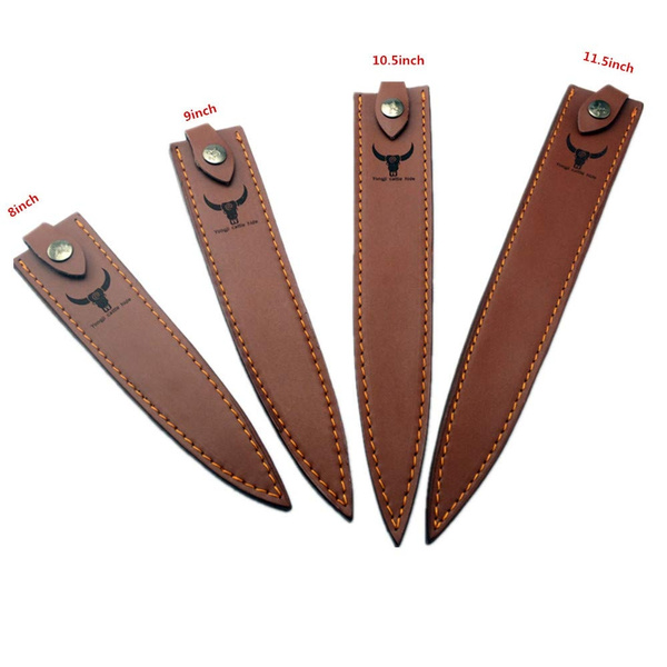 Leather Scabbard Fish Filet Sashimi Knife Sheath With Belt Loop Hunting  Holster Chef Knives Bag for Double Edge Knives Fruit Knives
