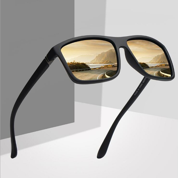 Polaroid sunglasses Unisex Square Vintage Sun Glasses Famous Brand