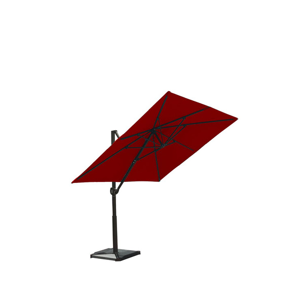 Abba Patio 8 X 10 Feet Rectangular Cantilever Umbrella Without Base Red Wish