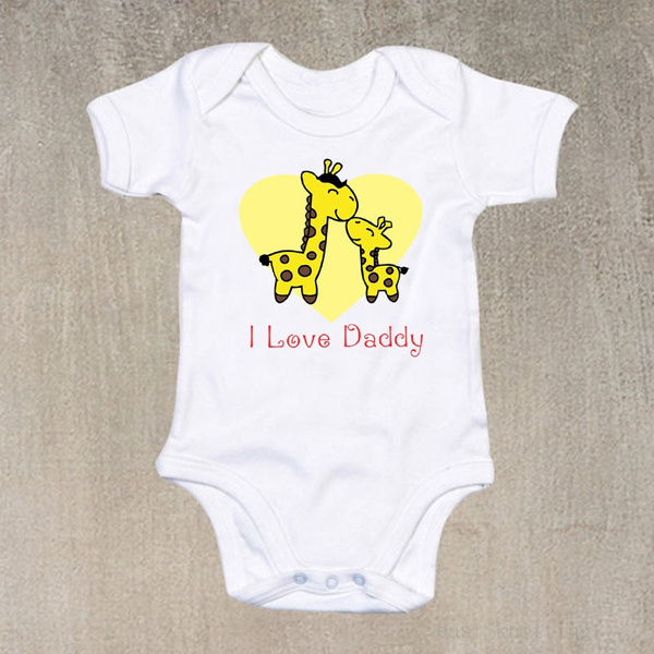 I Love Daddy Onesie Newborn Gift Baby Girl Boy Newborn Outfit Cute Giraffe Baby Toddler Cotton Playsuit Clothes Wish