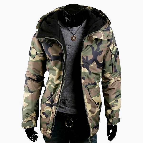 Military camouflage jacket on sale mens