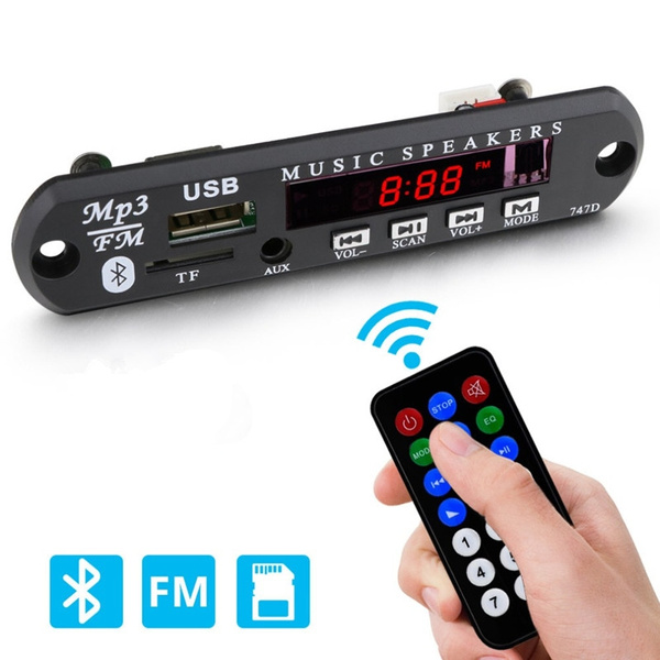 Módulo MP3 Bluetooth Car Audio 12V FM Radio USB con control remoto