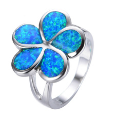 Flowers, 925 sterling silver, wedding ring, Jewelry