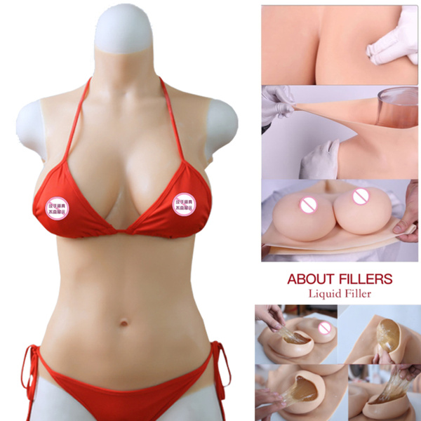 C D E Cup Liquid Silicone Breast Vagina Bodysuit For Crossdresser Ladyboy  Fake Swimsuit Croset