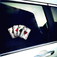 Car Sticker, Poker, skull, Waterproof