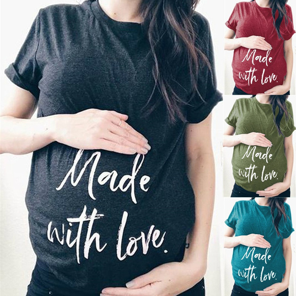 Letter Print Pregnant Maternity Casual 