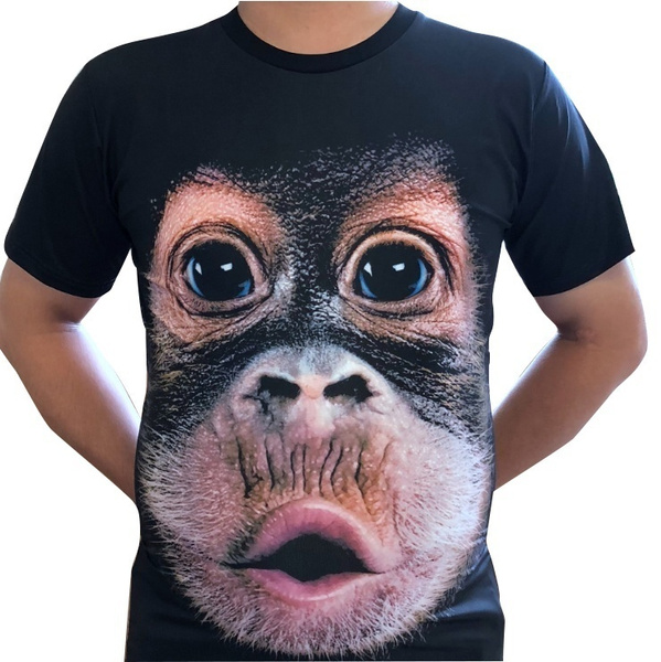 Fashion Men/'s Funny Gorilla Monkey 3D Printed T-shirt Casual Short sleeve Tops