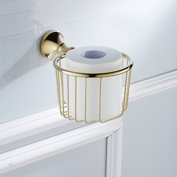 Toilet Paper Holder Shelf Chrome  Black Gold Toilet Paper Holder