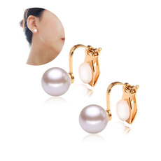 pearls, clipon, nonpierced, Pearl Earrings