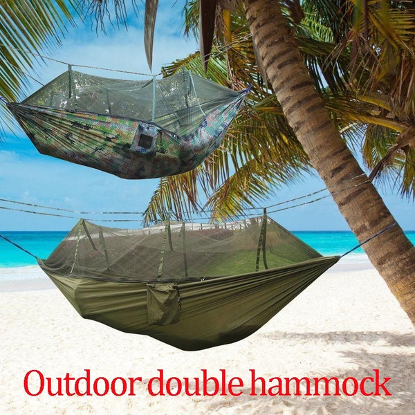 Military Jungle Hammock Mosquito Net Camping Travel Parachute Hanging Bed Tent 