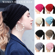 Warm Hat, Beanie, Fashion, ponytailbeanie