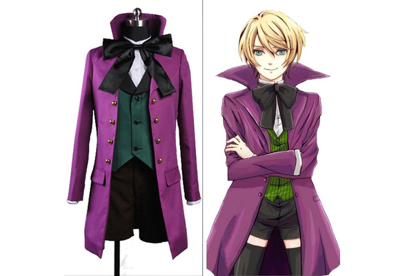 Black Butler Purple Full Set Uniform Alois Trancy Cosplay Costume 