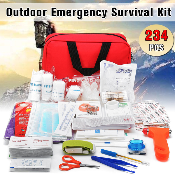 234 Pcs First Aid Kit Bag Medical Emergency Kit Home Travel Car