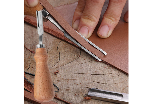 DIY Leather Cut Edge Beveler Groover Skiving Trimming Leather Craft Tools 2019 