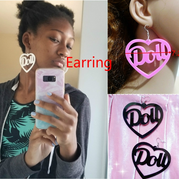 Big hot sale letter earrings