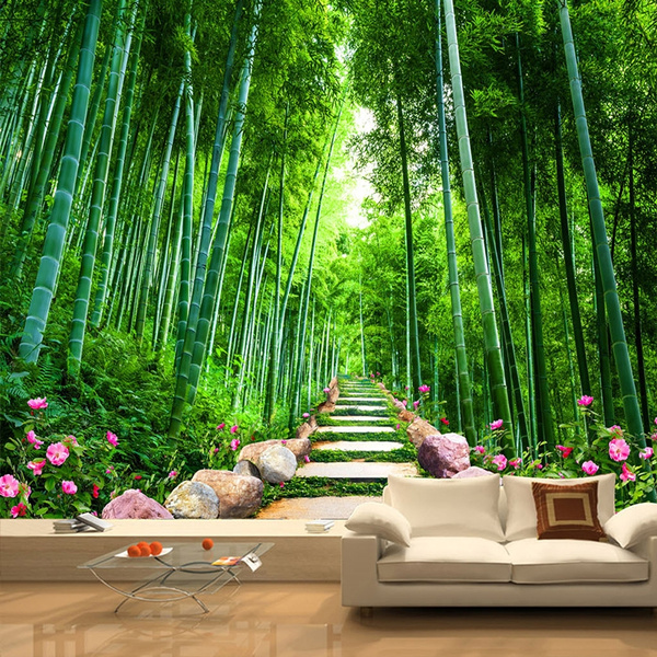 3D Bamboo Natural Forest Full Wall Mural Photo Wallpaper Print Paper Home Decor 3D Bamboo Natural Forest Full Wall Mural Photo Wallpaper Print Paper Home Decor