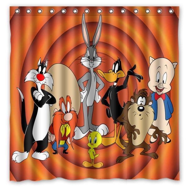 Bugs Bunny Waterproof Bath Shower Curtain Mildew Resistant Polyester Fabric Home Bathroom