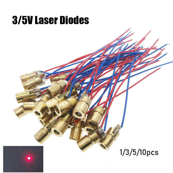 Adjustable Mimi 10pcs 650nm 6mm 5V Laser Dot Diode Module Head Red High quality