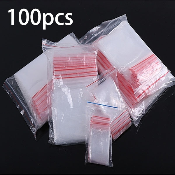 Small plastic zipper pouch hot sale