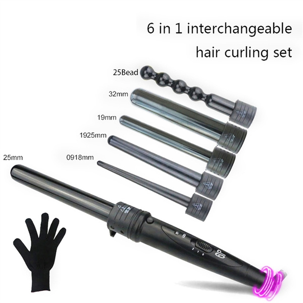 6 in 1 professional curling wand