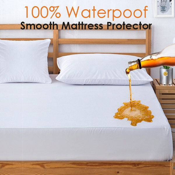 100 Waterproof Smooth Top Hypoallergenic Mattress Protector Against