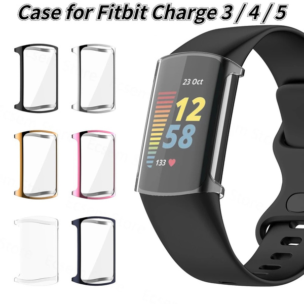 For Fitbit Charge 3 Case Soft TPU Silicone Protective Clear Case Cover  Shell for Fitbit Charge 4 5