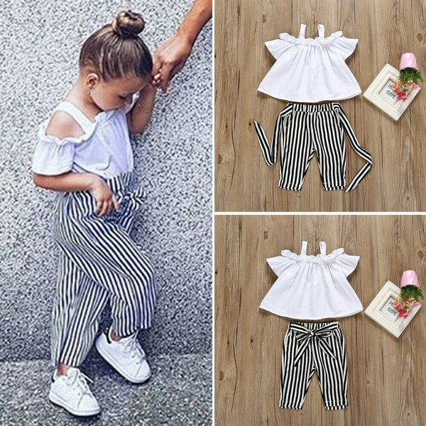  Toddler Baby Girl Summer Overall Outfits Off Shoulder