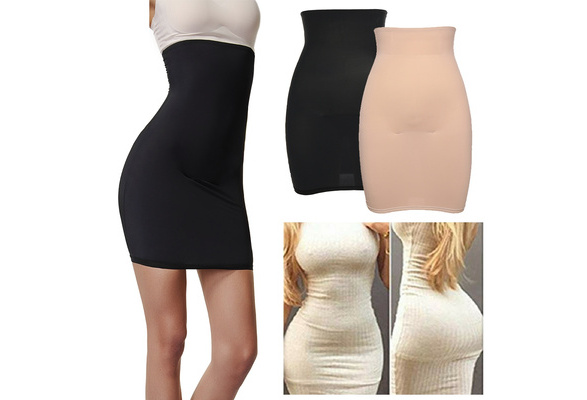Joyshaper Half Slips for Women Under Dresses High Waist Tummy Control Skirt Slip Shapewear Strapless
