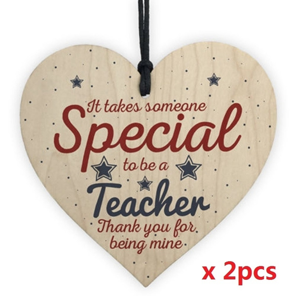 Red Ocean Thank You Gift for Nursery Teacher Leaving Pre School Wood Heart  Teacher Appreciation Gifts From Student Child | DIY at B&Q