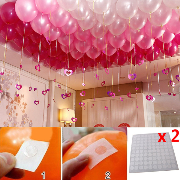 200 Points Balloon Attachment Dot Attach Balloon Stickers Glue Balloons Ceiling