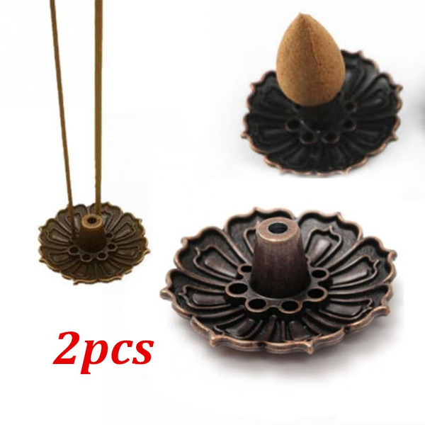 Metal Lotus Flower Incense Burner Holder Plate For Stick Cone Incense 9 holes 