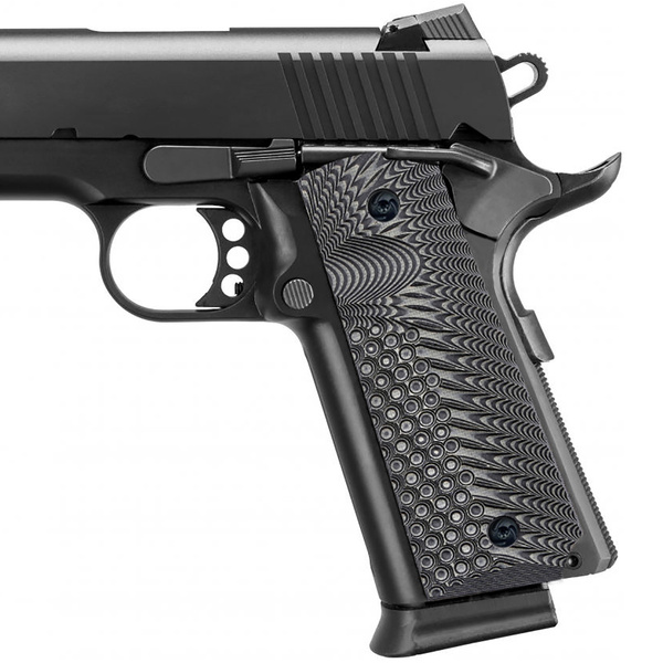 Guuun 1911 Grips G10 Full Size Government Custom Grip Ambi Safety Cut Ops Eagle Wing Texture Wish