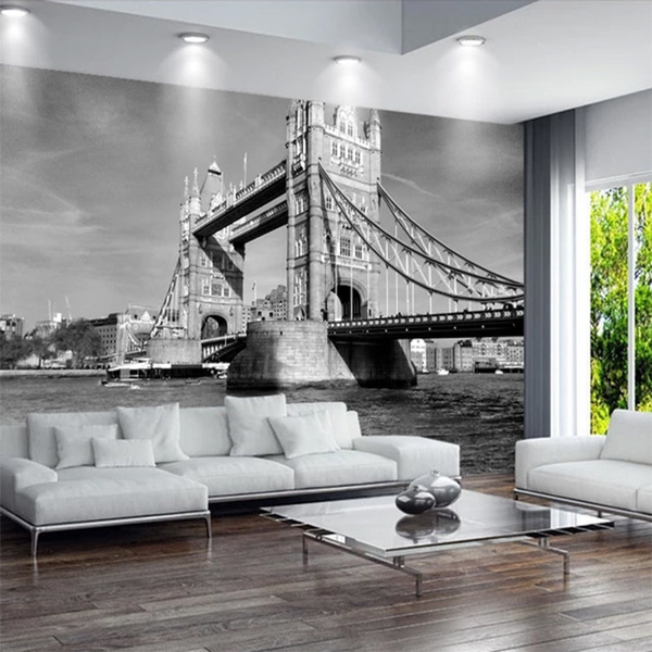 Custom Mural Wallpaper London Tower Bridge Vintage Black White Europe Architecture Bedroom Living Room TV Background Wallpaper | Wish Custom Mural Wallpaper London Tower Bridge Vintage Black White Europe Architecture Bedroom Living Room TV Background Wallpaper | Wish