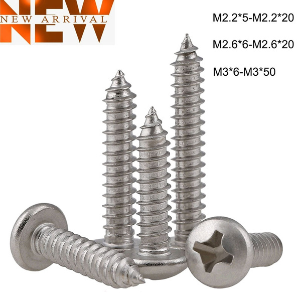 Pan Head Self-tapping Screws A2 Stainless Steel Round Head Phillips M2.2 M2.6 M3 