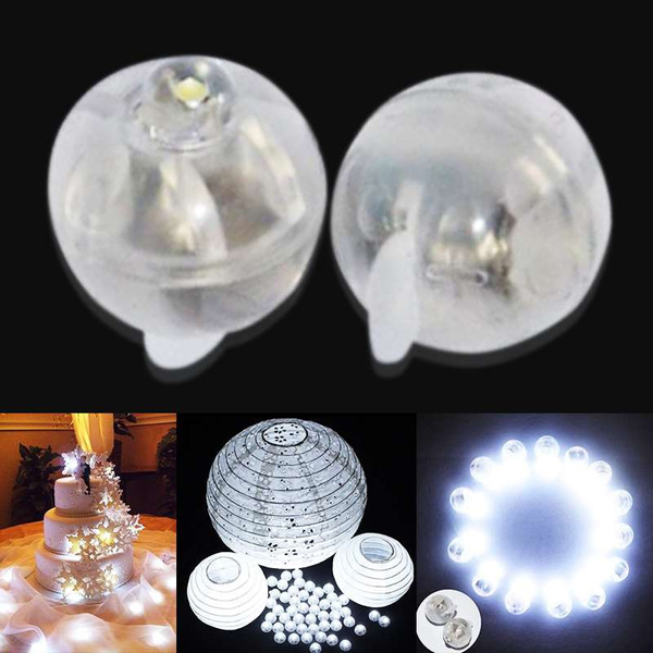 Cake Decoration Small White Individual Wireless LED Lights for Balloons Weddin 
